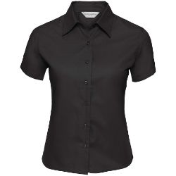 Russell Collection Women's Short Sleeve Classic Twill Shirt